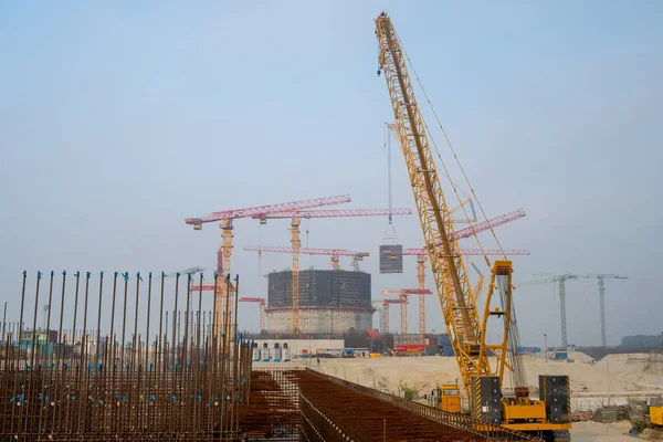 Construction of the first unit of the Bangladesh nuclear power plant.