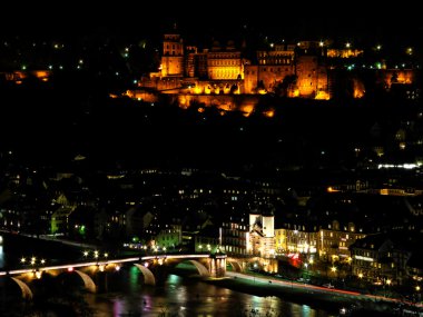 Heidelberg castle ve eski köprü