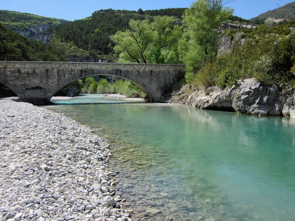 Francie Provence-řeka krásy Verdon Stock Fotografie