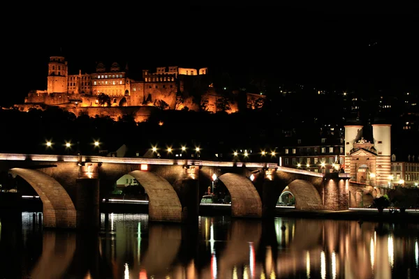 Heidelberger Schloss  bei Nacht — Stock fotografie