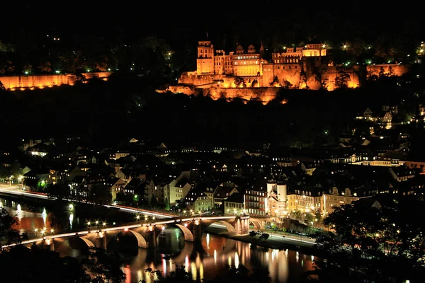 Heidelberger Schloss  bei Nacht — Foto de Stock