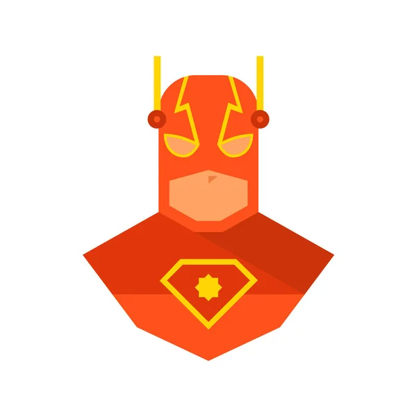 Modello Logo Supereroe Rosso Giallo Arancione Vettore Punti Isolati — Vettoriale Stock
