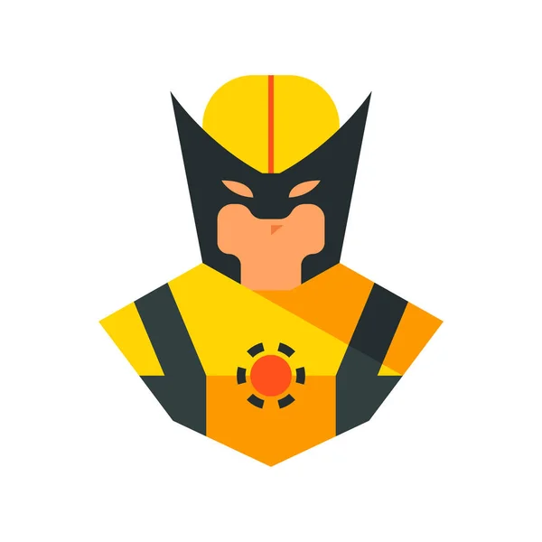 Superheld, avatar, iconen in stickerstijl. Vector illustratie op witte geïsoleerde achtergrond — Stockvector