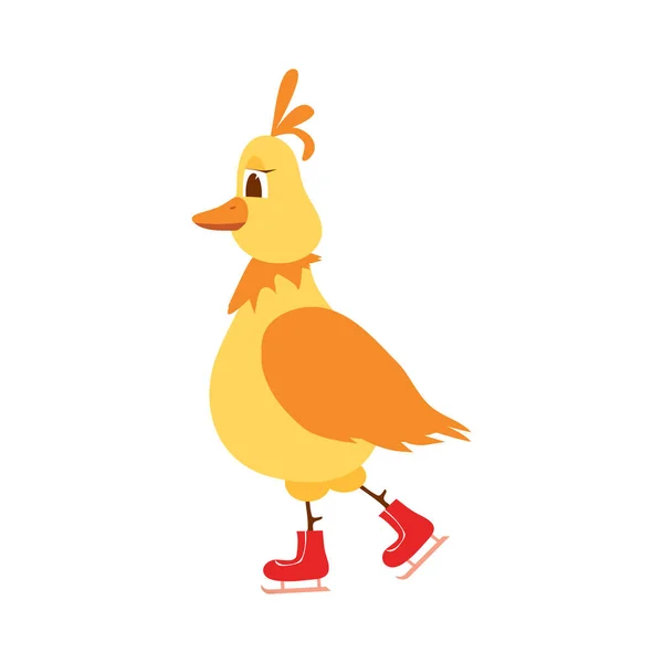 Ilustración de una gallina ponedora de moda sobre un fondo blanco. Ilustración vectorial — Vector de stock