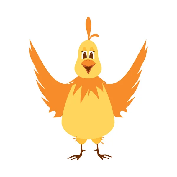 Illustrazione di una gallina ovaiola di tendenza su sfondo bianco. Illustrazione vettoriale — Vettoriale Stock