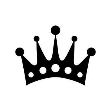 Crown Icon beyaz arka planda izole edilmiş, modaya uygun, düz stil. Web sitenizin tasarımı için taç sembolü, logo, uygulama, ui. EPS10 vektör illüstrasyonu.