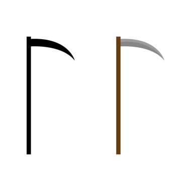 Tırpan simgesi. Web için tırpan vektör simgesinin basit illüstrasyonu.