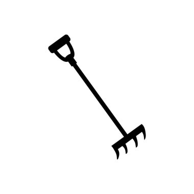 Tırmık simgesi. İzole edilmiş beyaz arkaplanda vektör illüstrasyonu.