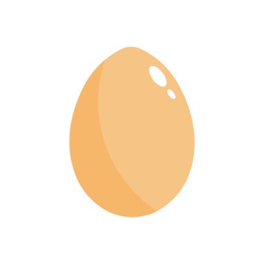 Vektör. Beyaz arka planda izole edilmiş tavuk yumurtası. Paskalya bayramı şablonu