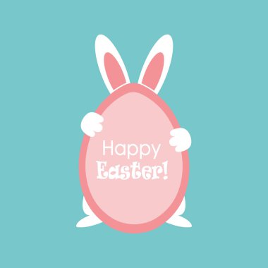 Paskalya Tavşanı Kulak Taşıyıcı illüstrasyonunuz kutlu olsun..