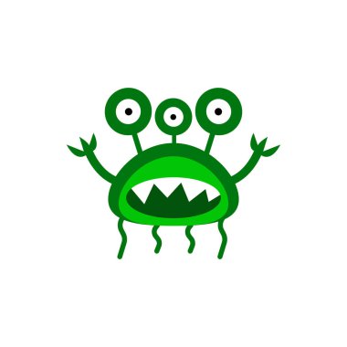 Beyaz arkaplanda izole edilmiş vektör virüsü, eps10.