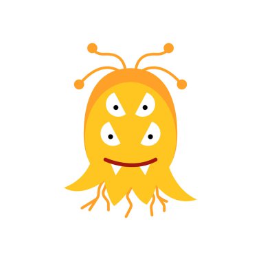 Beyaz arkaplanda izole edilmiş vektör virüsü, eps10.