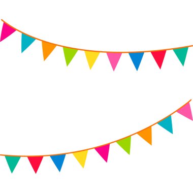 Bayrak Vektörü İllüstrasyonlu Parti Arkaplanı. EPS 10.