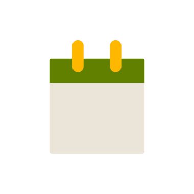 İzole edilmiş beyaz arkaplanda takvim sayfası. Vektör illüstrasyonu