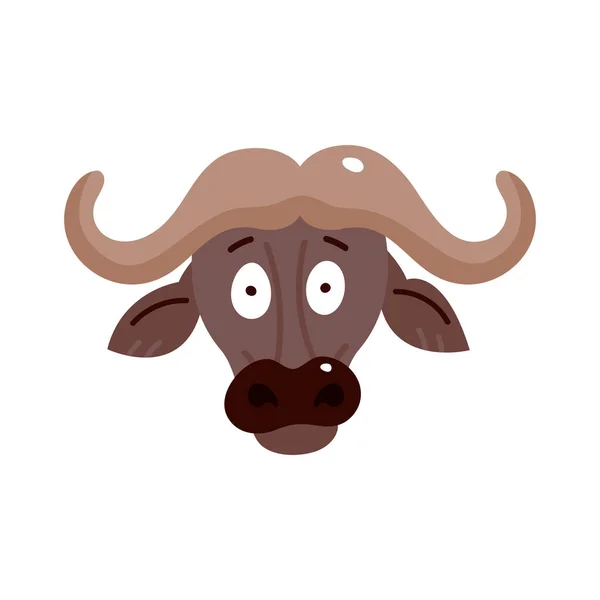 Icono Bisonte Ilustración Vectorial Bisonte Americano Perfil Estilo Plano Moda — Vector de stock