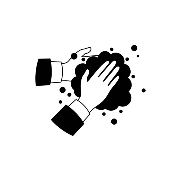 Πλύνετε Χέρια Διάνυσμα Εικονίδιο Γεμάτο Επίπεδη Σημάδι Στερεά Εικονόγραμμα Απομονώνονται — Διανυσματικό Αρχείο