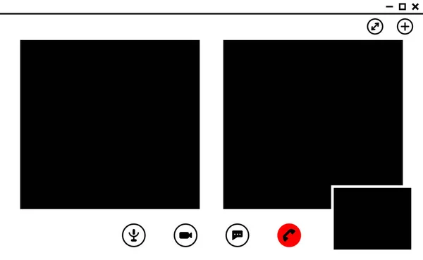Шаблон Экрана Видеовызова Векторная Иллюстрация Photoshop — стоковый вектор