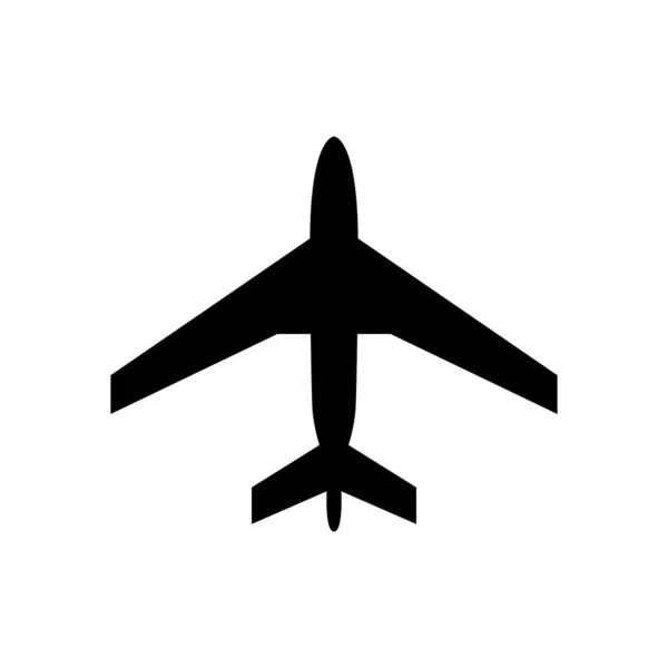 Ícone Avião Fundo Branco Ilustração Vetorial Sobre Fundo Branco Isolado —  Vetores de Stock