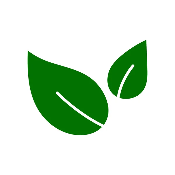 Hojas Ecológicas Logotipo Icono Plantilla Elementos Diseño Sobre Fondo Blanco — Vector de stock