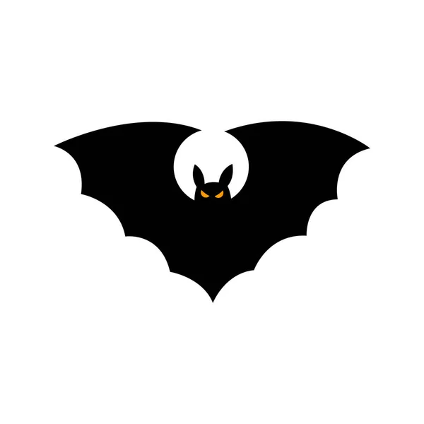 Silhueta Morcego Ilustração Vetor Halloween Isolado Fundo Branco —  Vetores de Stock