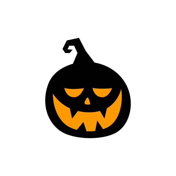 Ícone Abóbora Halloween Fundo Branco Ilustração Vetorial —  Vetores de Stock
