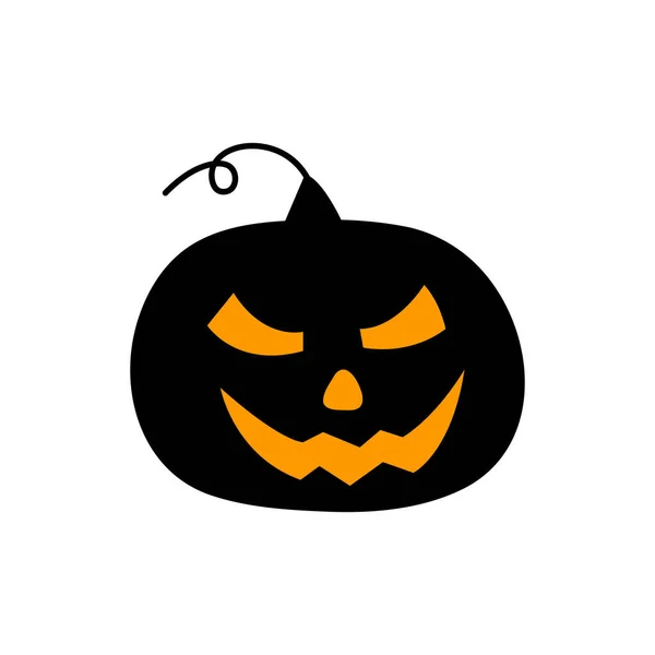 Halloween Dýně Ikona Bílém Pozadí Vektorová Ilustrace — Stockový vektor
