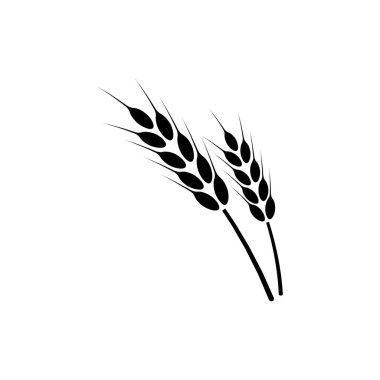 Buğday kulakları. Logo. İzole edilmiş beyaz arkaplanda vektör illüstrasyonu.