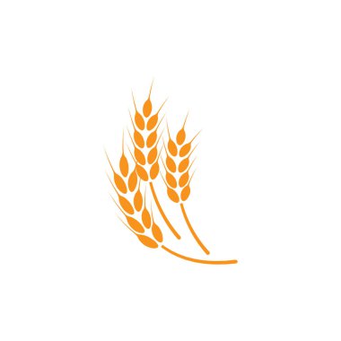 Buğday kulakları. Logo. İzole edilmiş beyaz arkaplanda vektör illüstrasyonu.