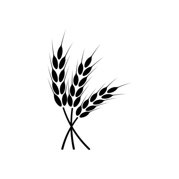 Buğday kulakları. Logo. İzole edilmiş beyaz arkaplanda vektör illüstrasyonu.