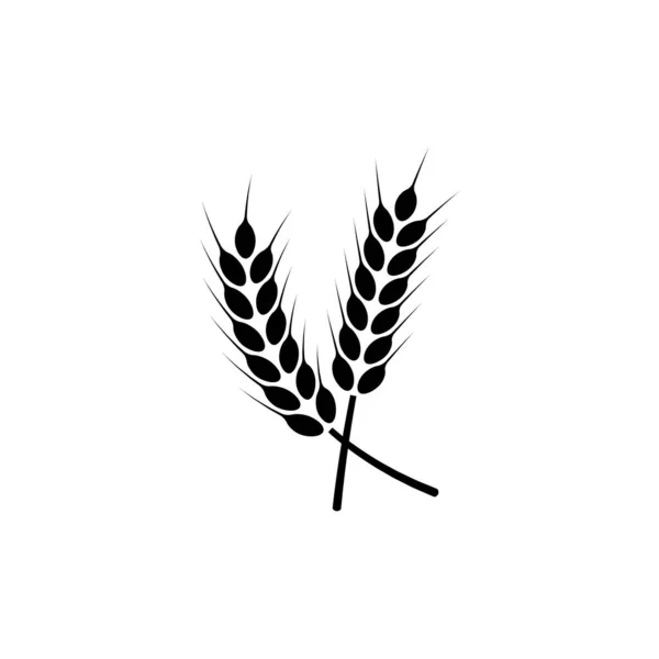 Buğday kulakları. Logo. İzole edilmiş beyaz arkaplanda vektör illüstrasyonu.