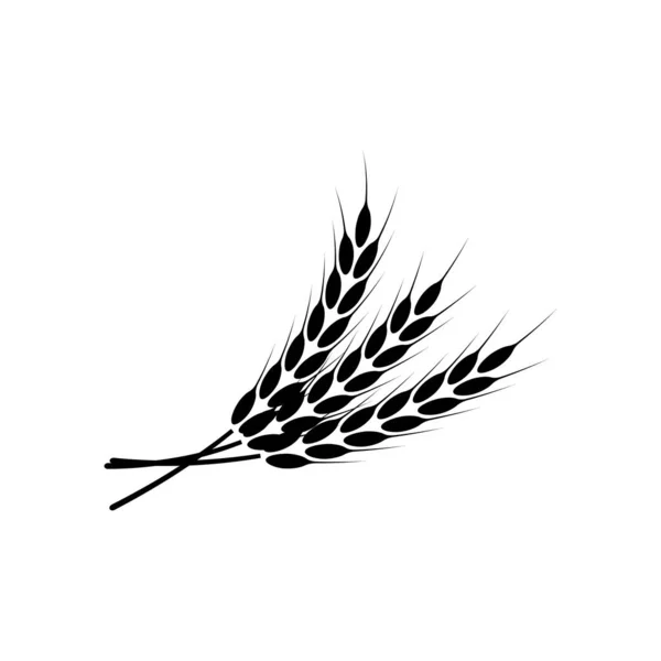 Уши Пшеницы Логотип Векторная Иллюстрация Белом Изолированном Фоне — стоковый вектор