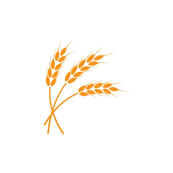 Αυτιά Σιταριού Λογότυπο Εικονογράφηση Διανύσματος Λευκό Απομονωμένο Φόντο — Διανυσματικό Αρχείο