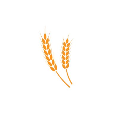 Buğday kulakları. Logo. İzole edilmiş beyaz arkaplanda vektör illüstrasyonu.