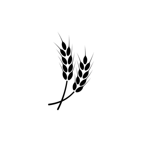 Orelhas de trigo. Logotipo. Ilustração vetorial sobre fundo isolado branco —  Vetores de Stock