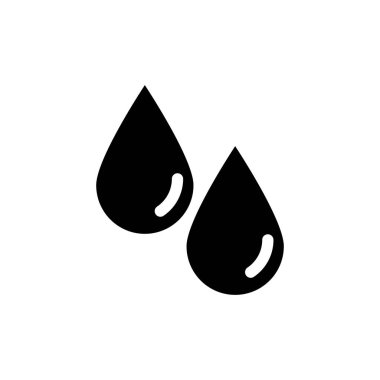 Beyaz arkaplanda vektör yağmur damlası simgesi