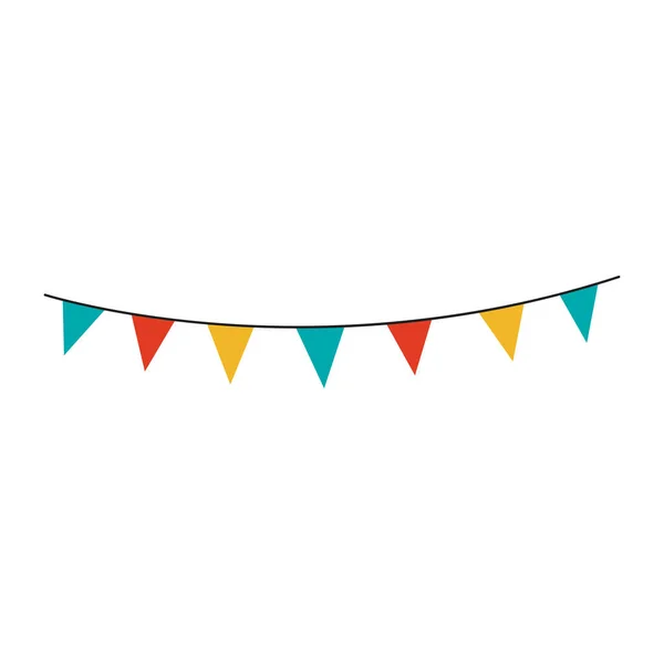 Bunting Colorido Para Decoração Convites Cartões Saudação Etc Bandeiras Aveia — Vetor de Stock