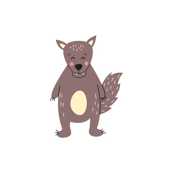 Een Wolf Vector Logo Wilde Dieren Wild Wolf Vector Illustratie — Stockvector