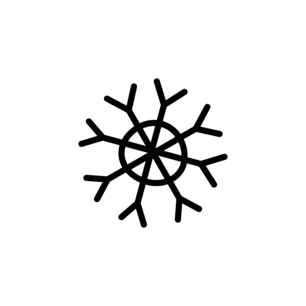 Icono Del Copo Nieve Logo Plano Copo Nieve Aislado Sobre — Vector de stock