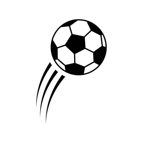 Футбольный Мяч Простой Стиль Икона Векторная Иллюстрация Белом Фоне — стоковый вектор