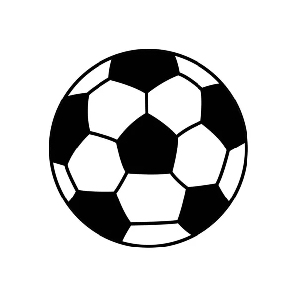 Футбольный Мяч Простой Стиль Икона Векторная Иллюстрация Белом Фоне — стоковый вектор