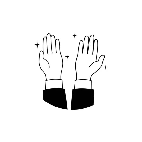 Handwas Icoon Schone Handen Illustratie Geïsoleerd Witte Achtergrond — Stockfoto