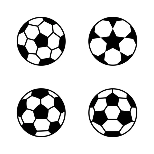 Pelota Fútbol Estilo Simple Icono Ilustración Aislada Sobre Fondo Blanco —  Fotos de Stock