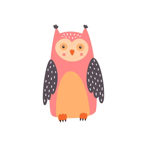 Funny Owl Design Illustration White Background — Stock Photo, Image
