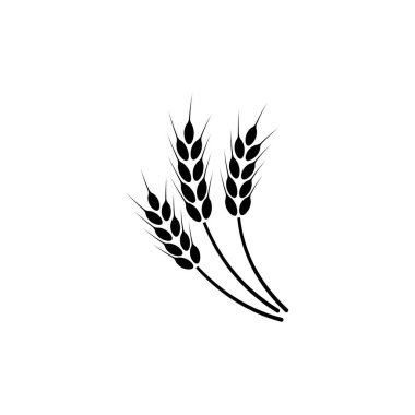 Buğday kulakları. Logo. İzole edilmiş beyaz arkaplanda resimler.