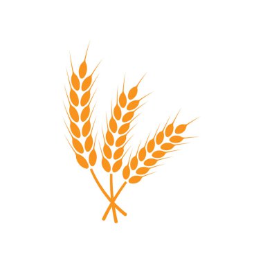 Buğday kulakları. Logo. İzole edilmiş beyaz arkaplanda resimler.