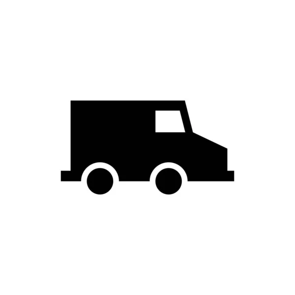 Truck Pictogram Ontwerp Zwart Omtrek Een Witte Achtergrond Illustratie — Stockfoto