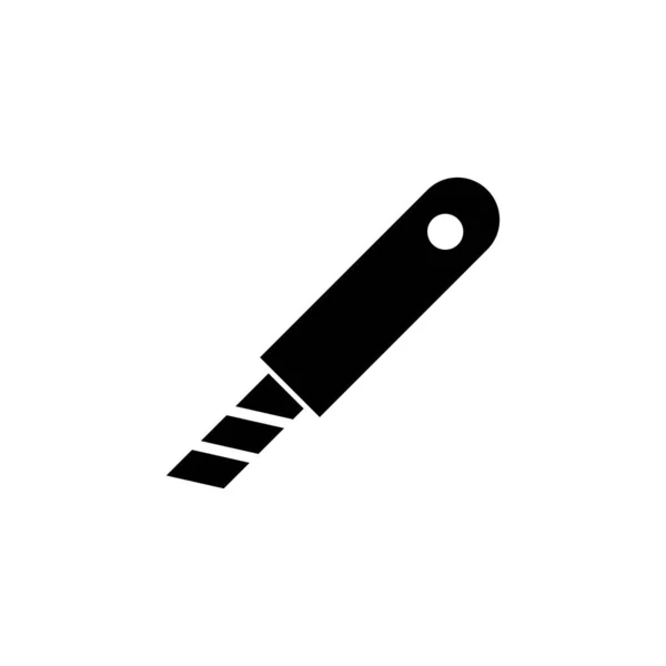 Εικονίδιο Μαχαιριού Χαρτικά Χαρτί Μαχαίρι Επίπεδη Στυλ Penknife Εικονίδιο Εφαρμογές — Φωτογραφία Αρχείου