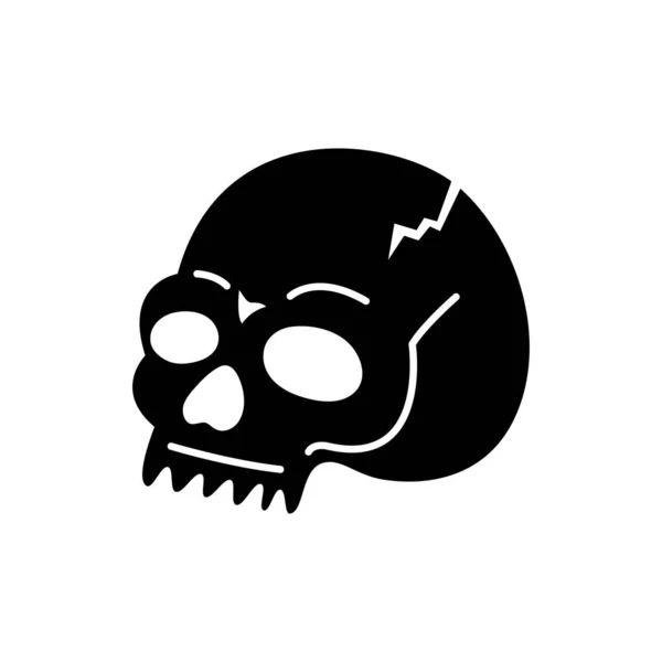 Disegno Anatomico Del Cranio Illustrazione Mano Teschio Illustrazione Grunge Halloween — Foto Stock