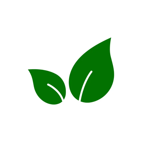 Eco Folhas Logotipo Ícone Modelo Elementos Design Fundo Isolado Branco — Fotografia de Stock