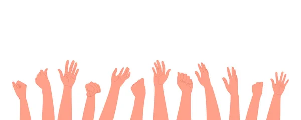 Human Hands Clap Clap Illustration Flat Style White Background — Stock Photo, Image